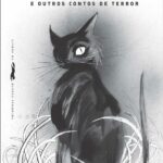 Capa do livro "O Gato Preto e Outros Contos de Terror" de Edgar Allan Poe, com ilustração de um gato preto e design em preto e branco.