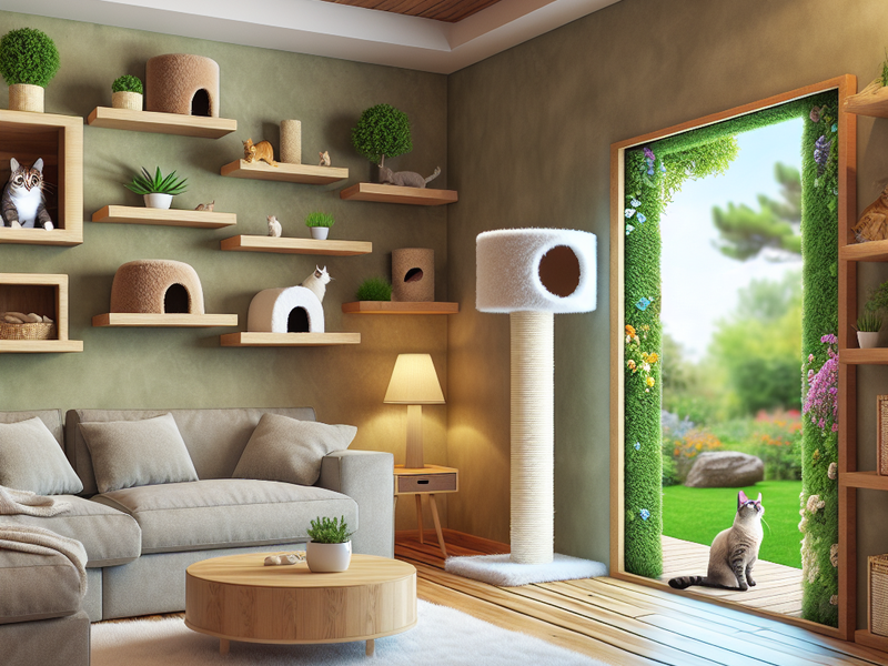 Living room gatified for cat