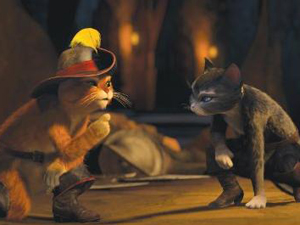 cena do filme o gato de botas