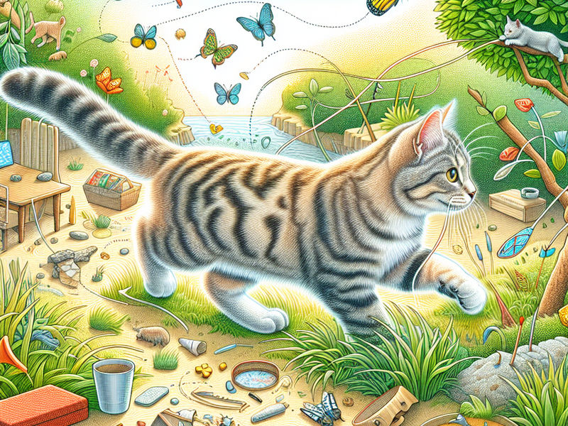 illustration of a playful male cat - GATIFICAÇÃO RELFE